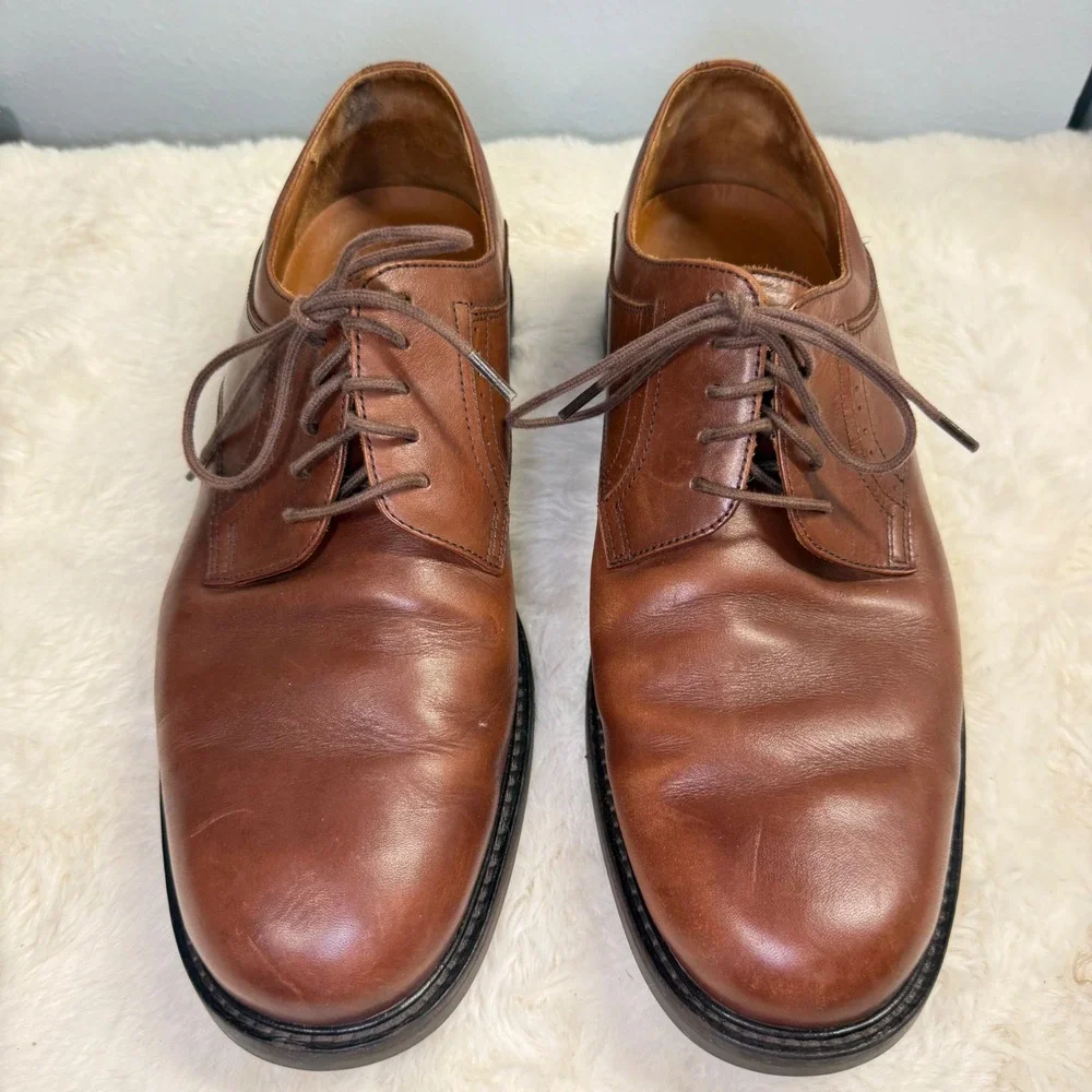Johnston & Murphy Passport Brown Leather Dress Shoes Classic Lace-Up Oxford 11.5